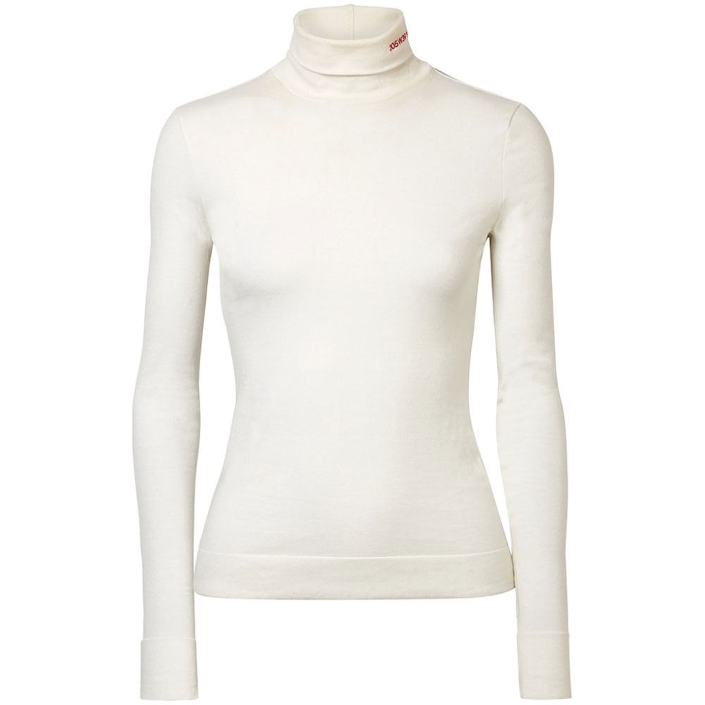 NWOT Calvin Klein Cotton Jersey Turtleneck Top
